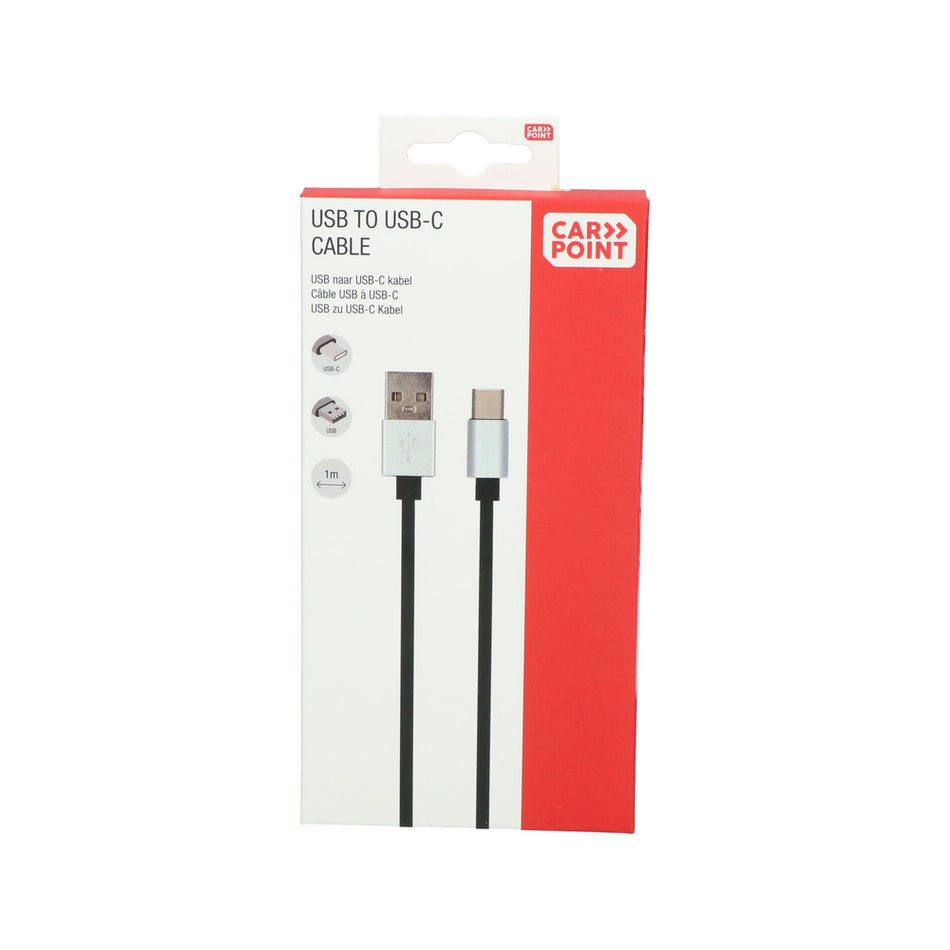 Carpoint Laadkabel USB naar USB-C Zwart 1m-781550