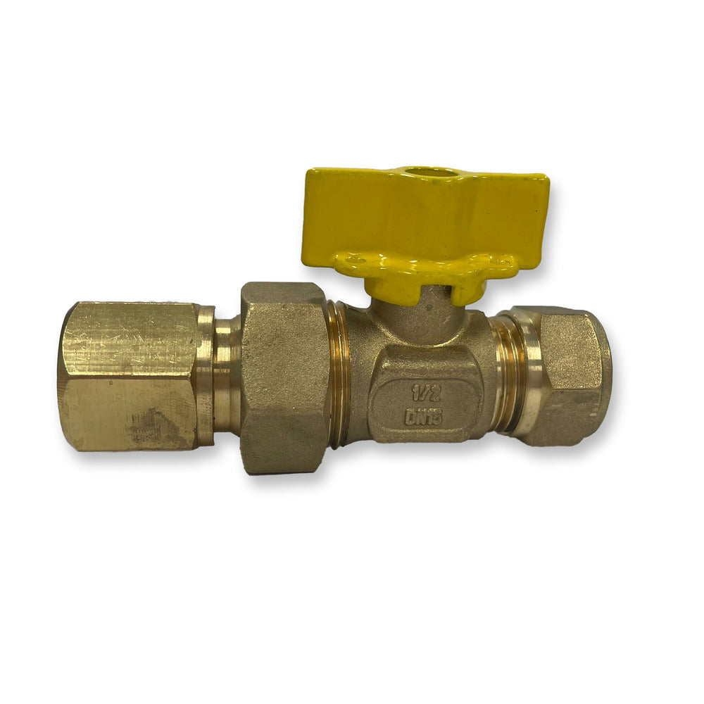 Riko Gaskogelkraan knelkoppeling 15 mm x 1/2'' binnendraad-791847
