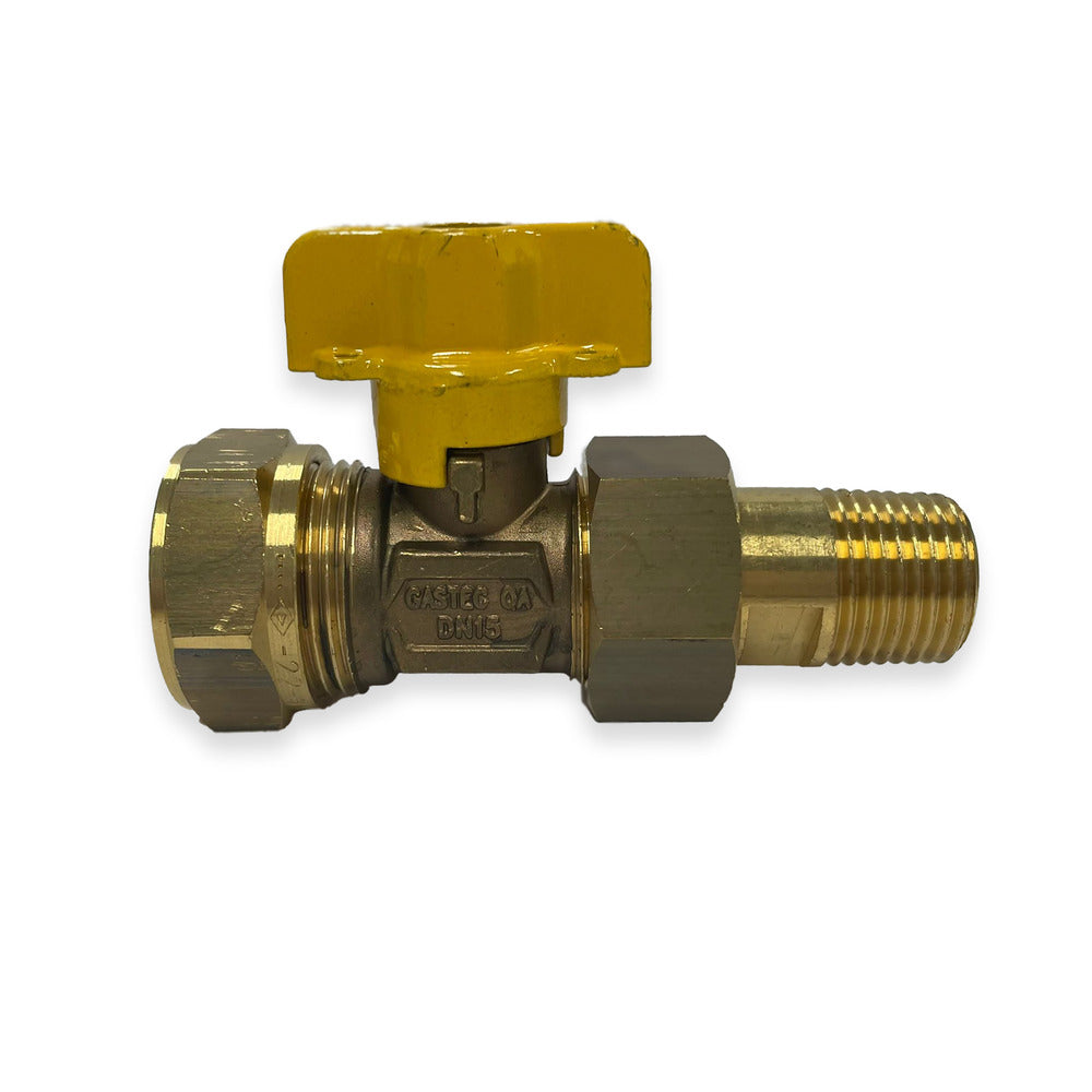 Riko Gaskogelkraan knelkoppeling 22 mm x 1/2'' buitendraad-791849