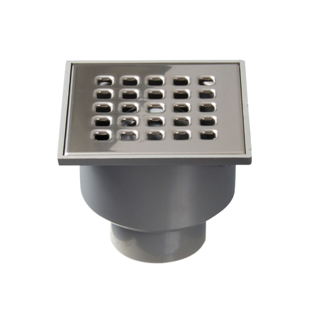 Doucheput RVS met Onderuitloop 105x105mm-795038