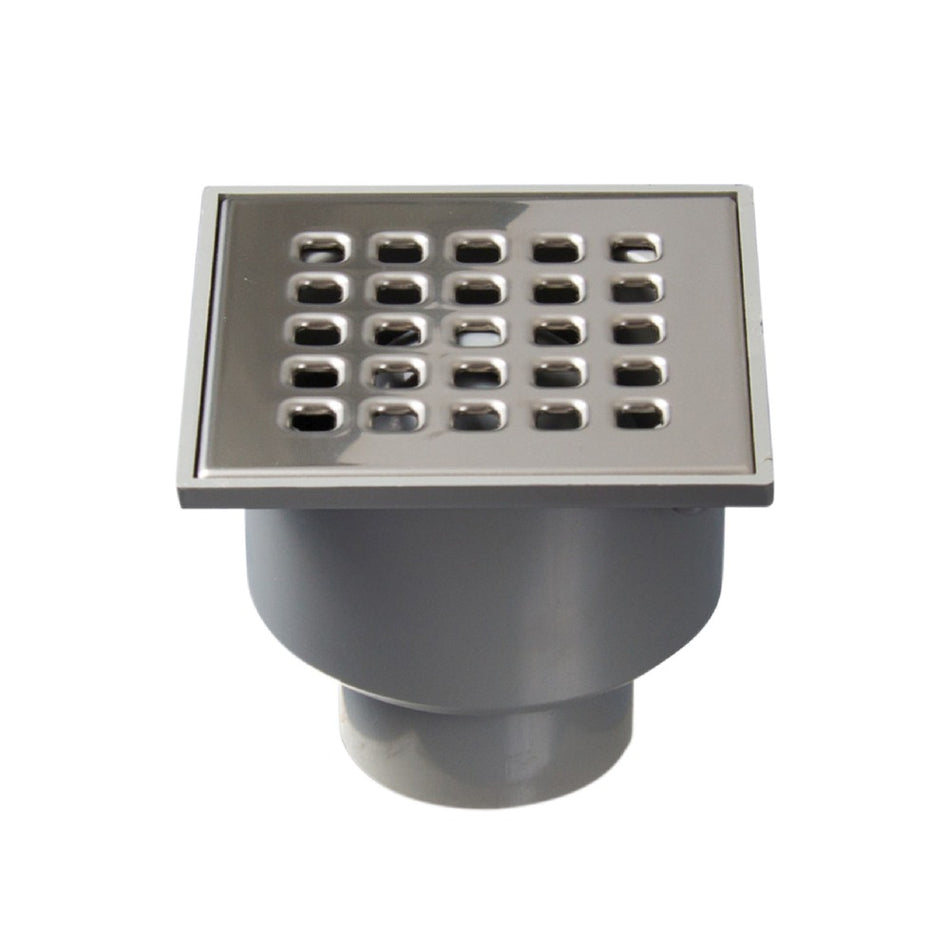 Doucheput RVS met Onderuitloop 105x105mm-795038