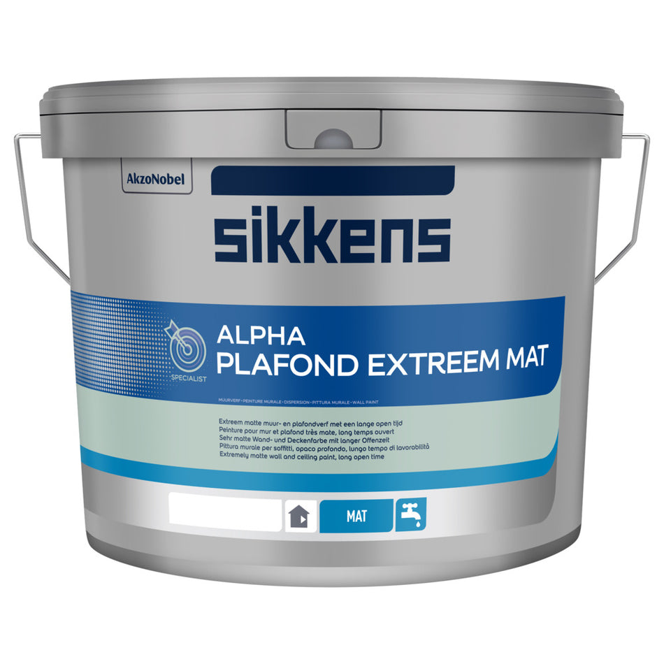 Sikkens Plafondverf Alpha Plafond Extreem Mat Wit 10L-795382