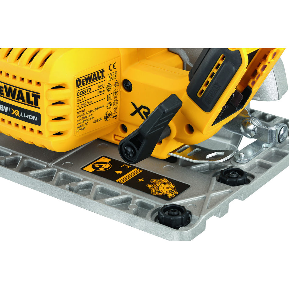 DeWALT XR Brushless Cirkelzaag DCS572NT-XJ 18V 184mm-802339