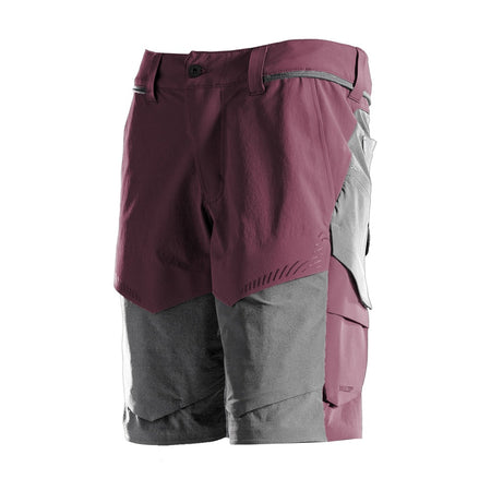Mascot Korte Werkbroek Customized Ultimate Stretch Bordeaux/Steengrijs-803411