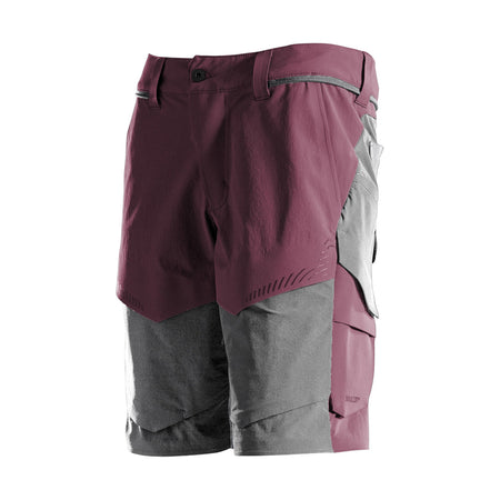 Mascot Korte Werkbroek Customized Ultimate Stretch Bordeaux/Steengrijs-803413