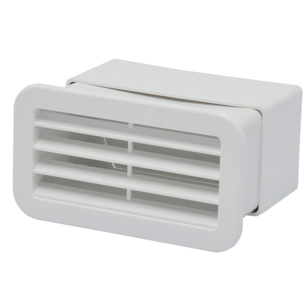 Sanivesk Vlakkanaal Muurrooster PVC Wit 110x55mm-804144