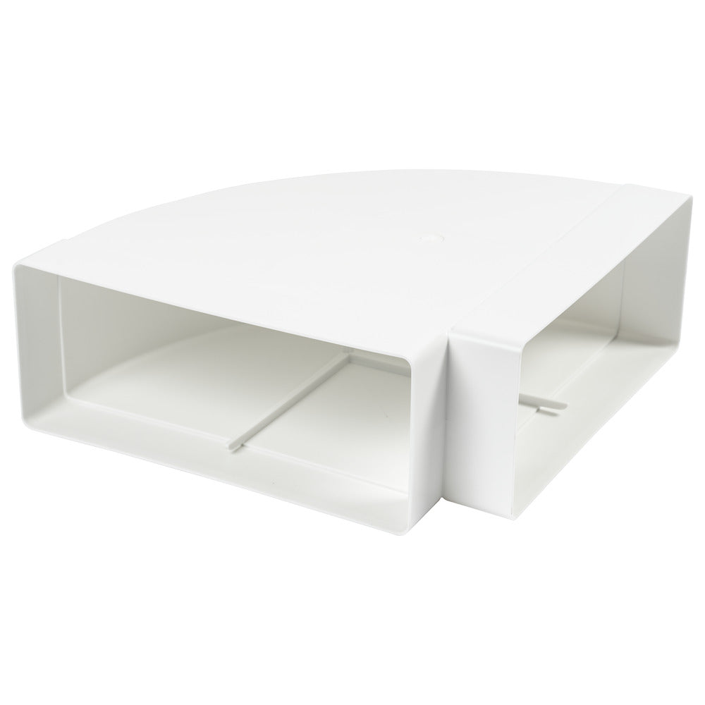 Sanivesk Vlakkanaal Horizontale Bocht Wit 220x90mm-804150