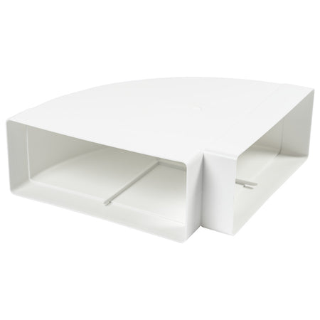 Sanivesk Vlakkanaal Horizontale Bocht Wit 220x90mm-804150
