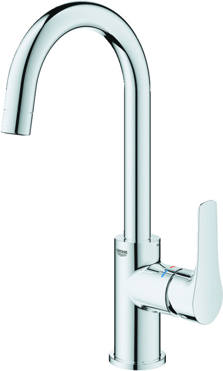 Grohe Eurosmart wastafelmengkraan L-size chroom met waste-805669