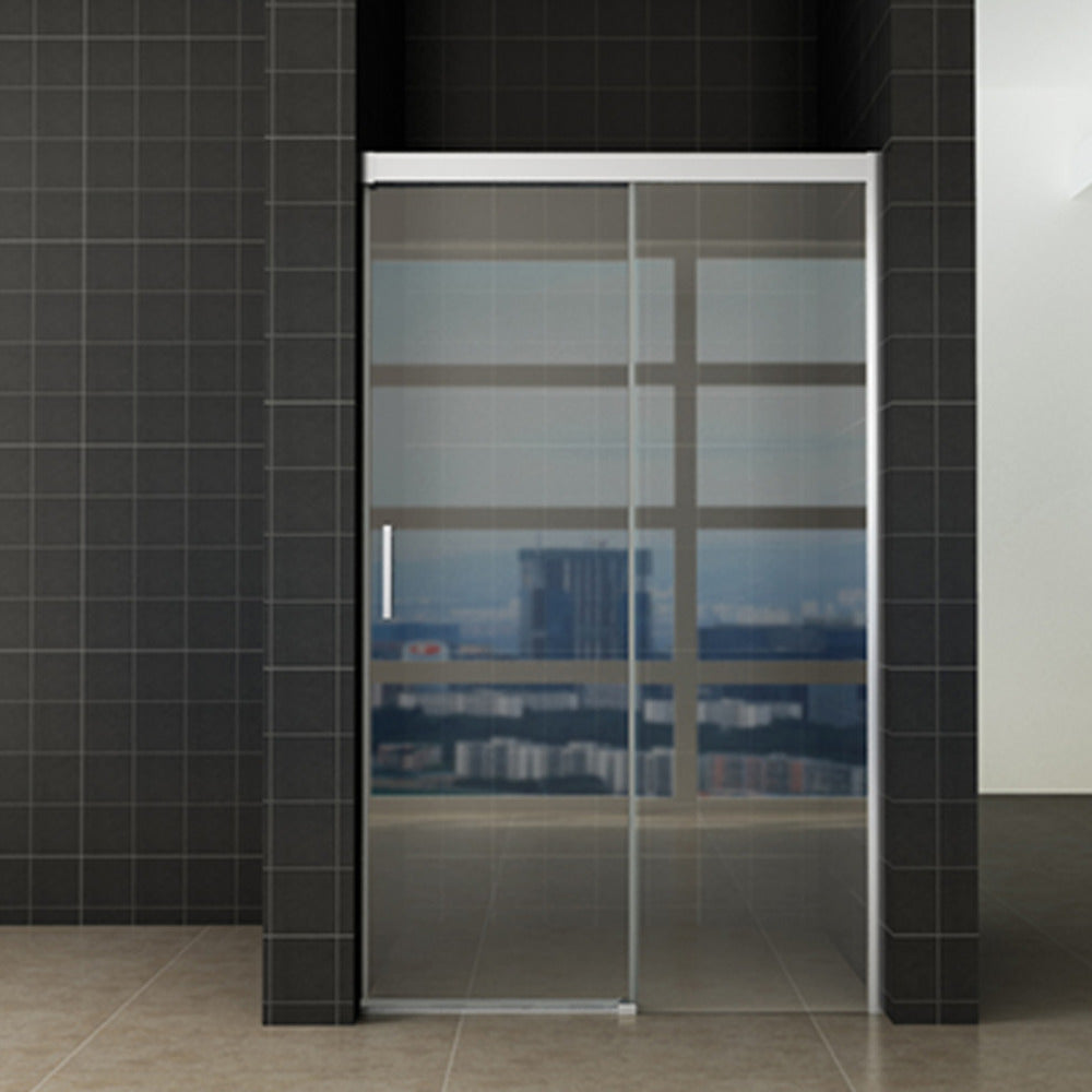 Douchedeur softclose met antikalkbehandeling 90x200 cm alu/helder glas-806463