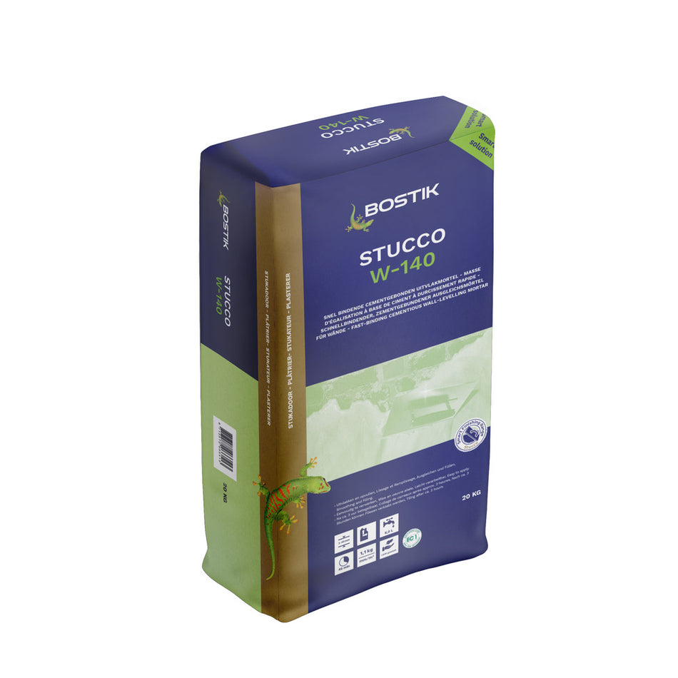 Bostik Uitvlakmortel Stucco W140 Lichtgewicht 3-40mm 20kg-807642