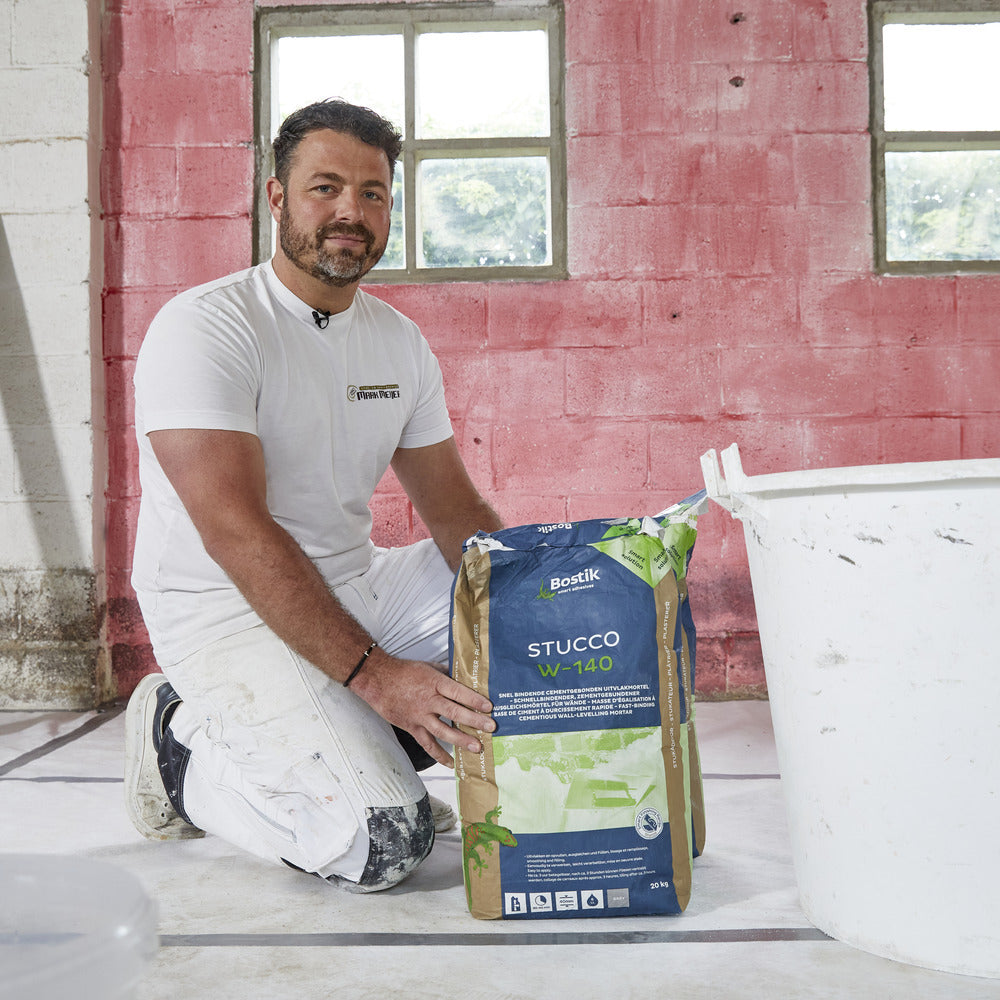 Bostik Uitvlakmortel Stucco W140 Lichtgewicht 3-40mm 20kg-807642