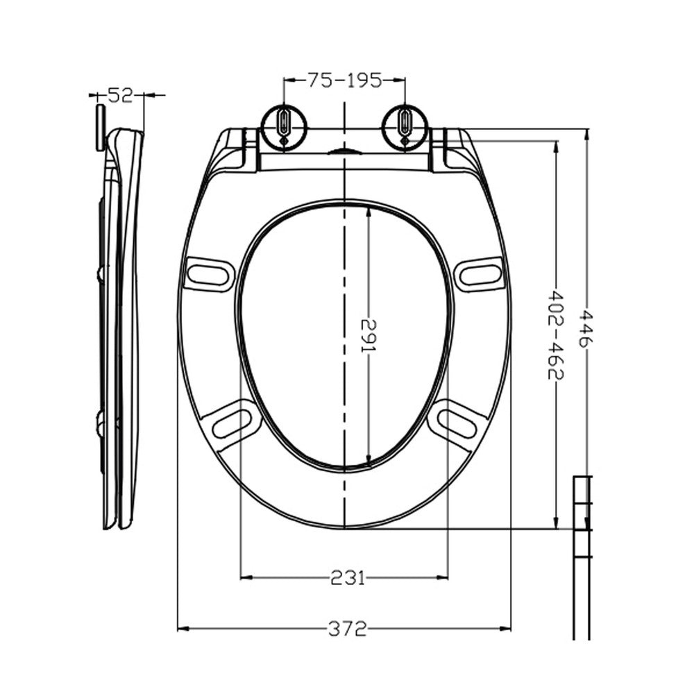 Chase Toiletzitting Softclose en Quick Release Glanzend Wit-809536