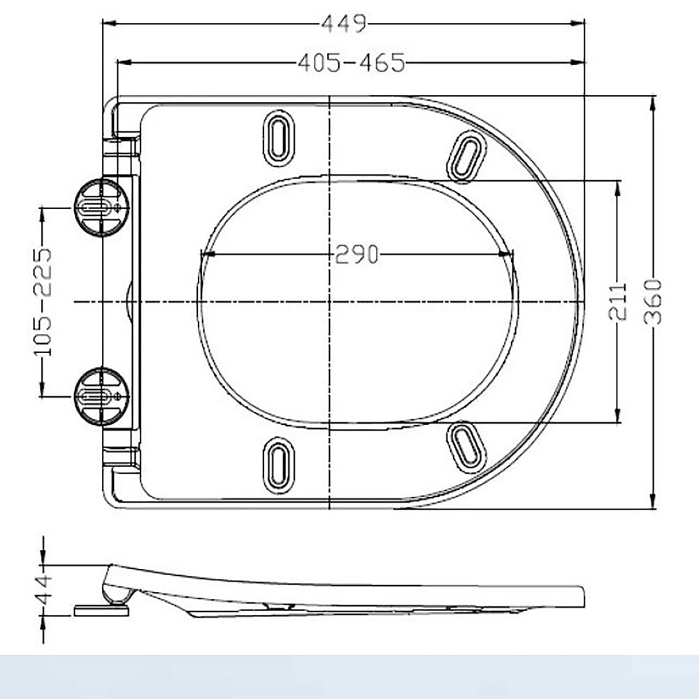 Alora Slim Toiletzitting Softclose en Quick Release Glanzend Wit-809537
