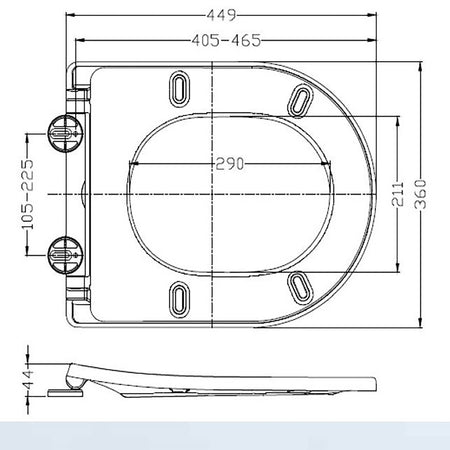 Alora Slim Toiletzitting Softclose en Quick Release Glanzend Wit-809537