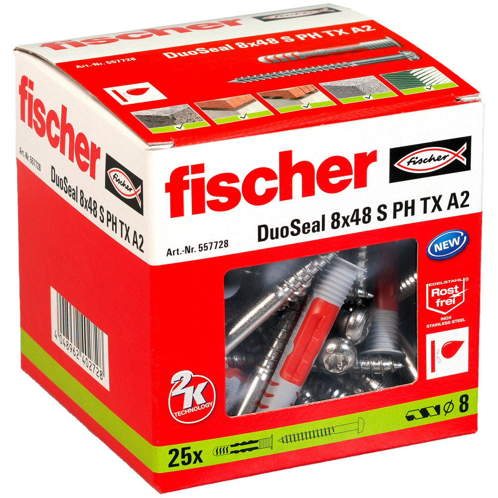 fischer DuoSeal S Met RVS A2 Bolkopschroef 50st-816382