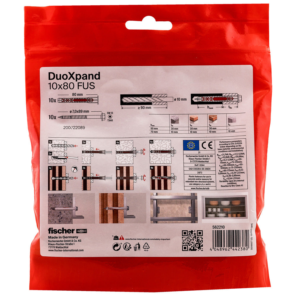 fischer Constructieplug DuoXpand Verzinkt FUS 10st-816394
