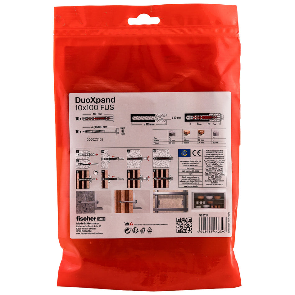 fischer Constructieplug DuoXpand Verzinkt FUS 10st-816395