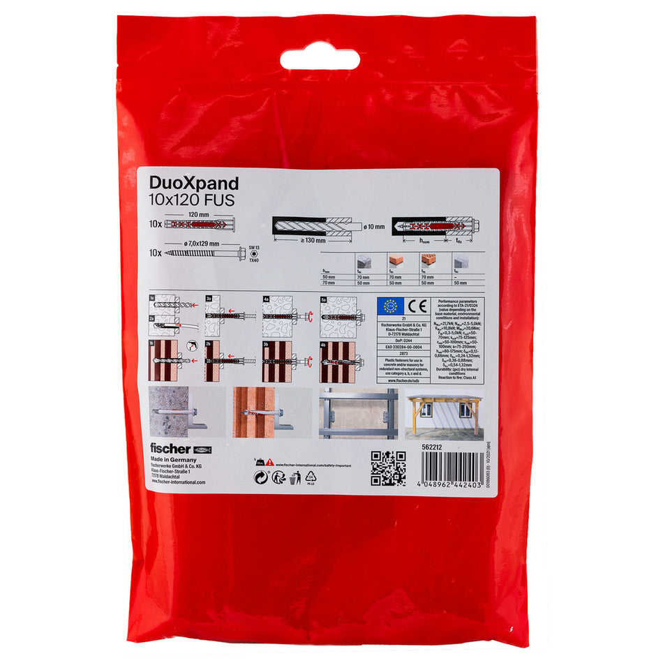 fischer Constructieplug DuoXpand Verzinkt FUS 10st-816396