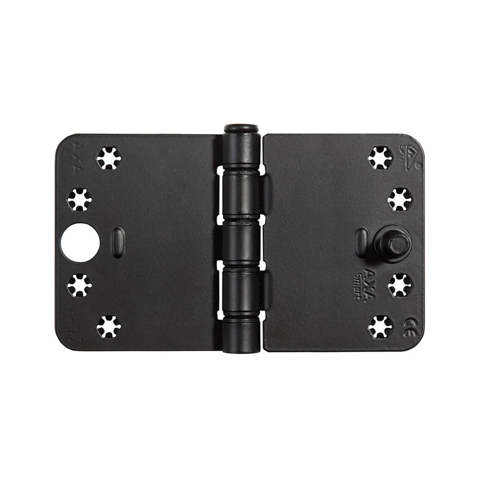 AXA Veiligheidsscharnier Smart Easyfix Ronde Hoek Staal Zwart 150x89mm SKG3-820471