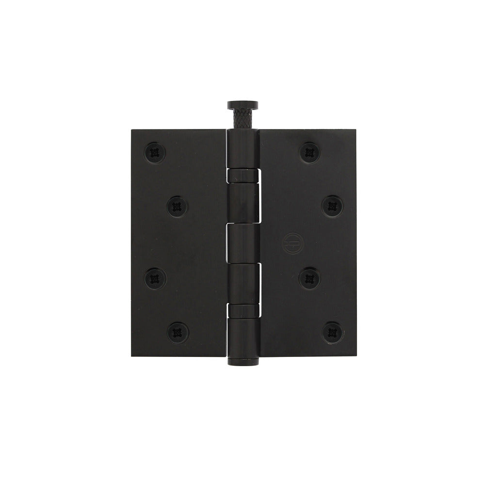 Kogellagerscharnier Recht 3,5inch 89x89x25mm Zwart Incl. Zwarte Kruiskopschroeven-820488