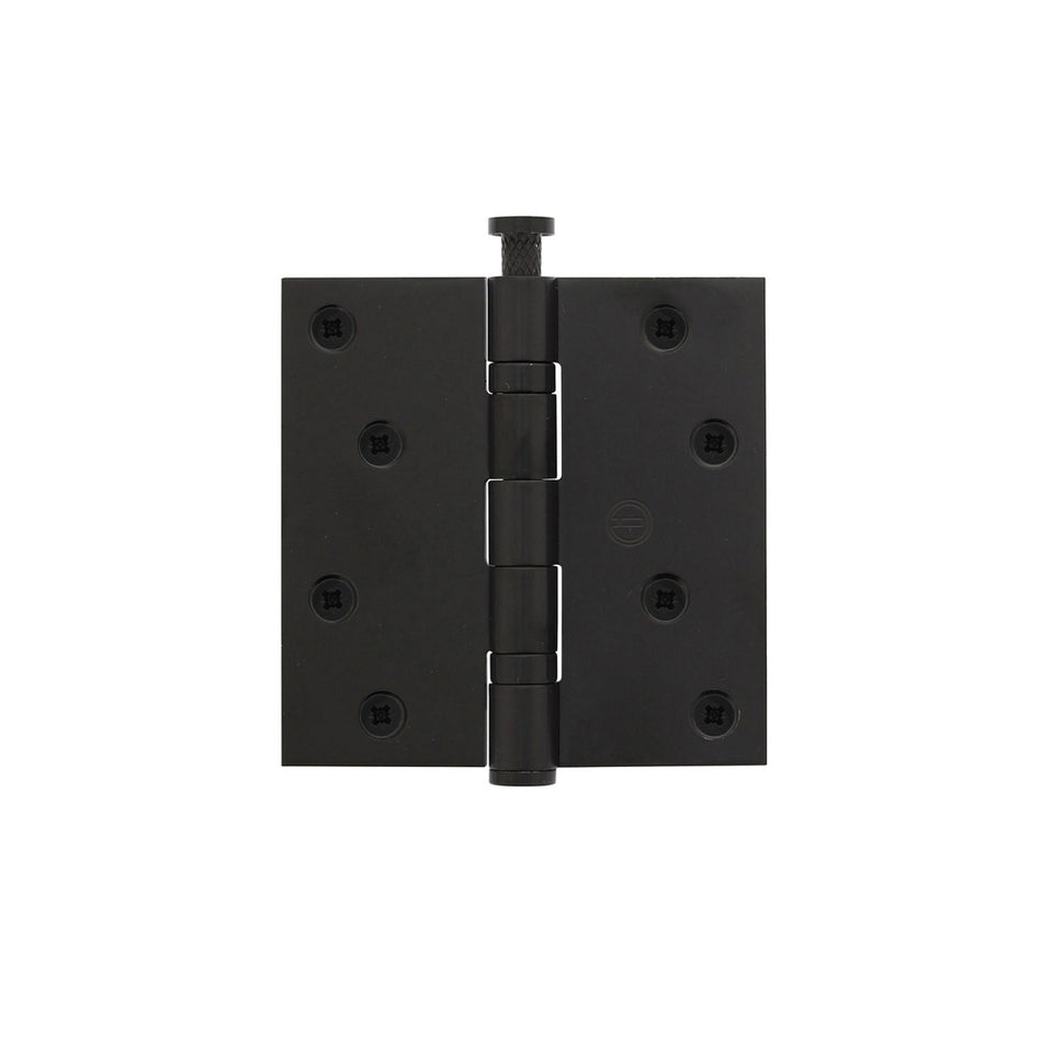 Kogellagerscharnier Recht 3,5inch 89x89x25mm Zwart Incl. Zwarte Kruiskopschroeven-820488