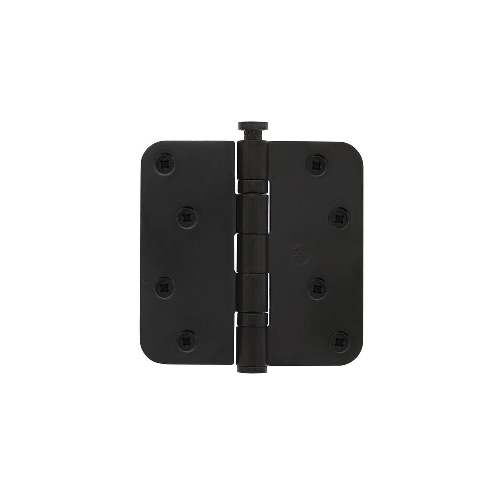 Kogellagerscharnier Afgerond 3,5inch 89x89x25mm Zwart Incl. Zwarte Kruiskopschroeven-820489
