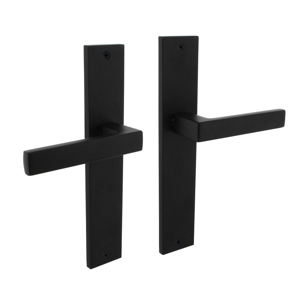 Deurkruk Hera Op Geveerd Langschild 245x45mm Blind Mat Zwart-820492