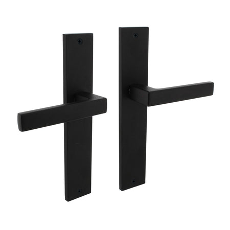 Deurkruk Hera Op Geveerd Langschild 245x45mm Blind Mat Zwart-820492