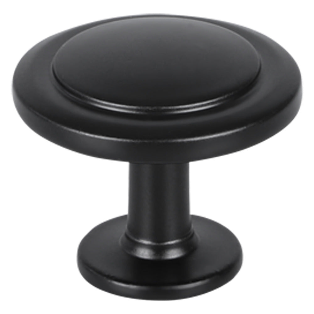 StarX Knop Vlak Rond Zwart 32mm-820658