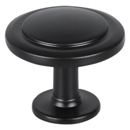 StarX Knop Vlak Rond Zwart 32mm-820658