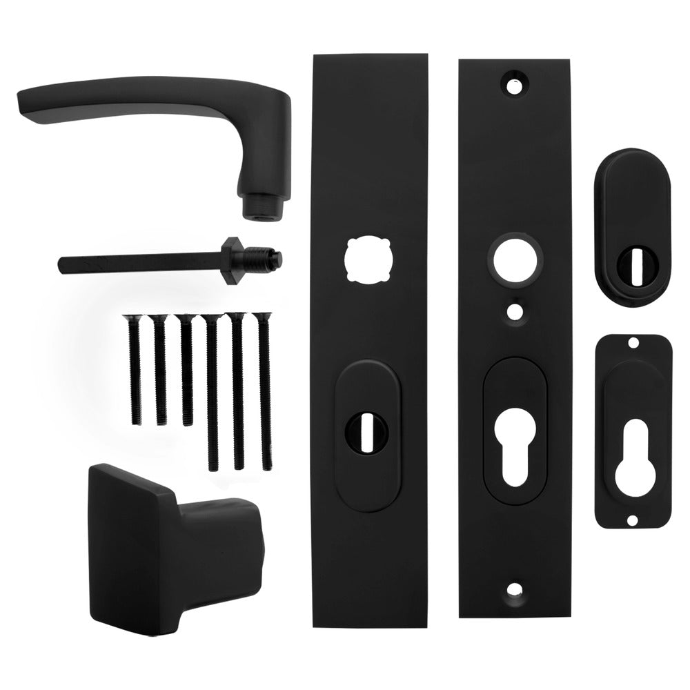 StarX Veiligheidsbeslag Duwer/Kruk/Kortschild PC55/72 SKG3 Aluminium Zwart-820672