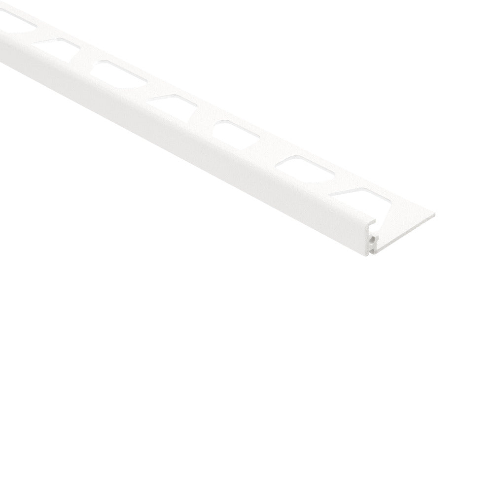 Schlüter Tegelprofiel J80MBW  Aluminium Mat Zuiverwit 8mm x 300cm-821050