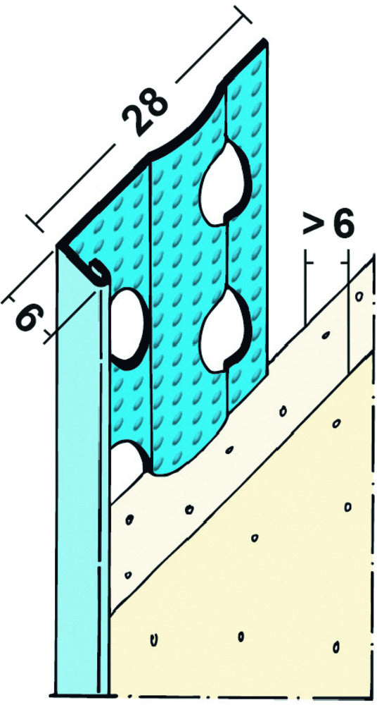 Slimgrip Stucstopprofiel SG1216 Alu-zink Stucdikte 6mm-821053