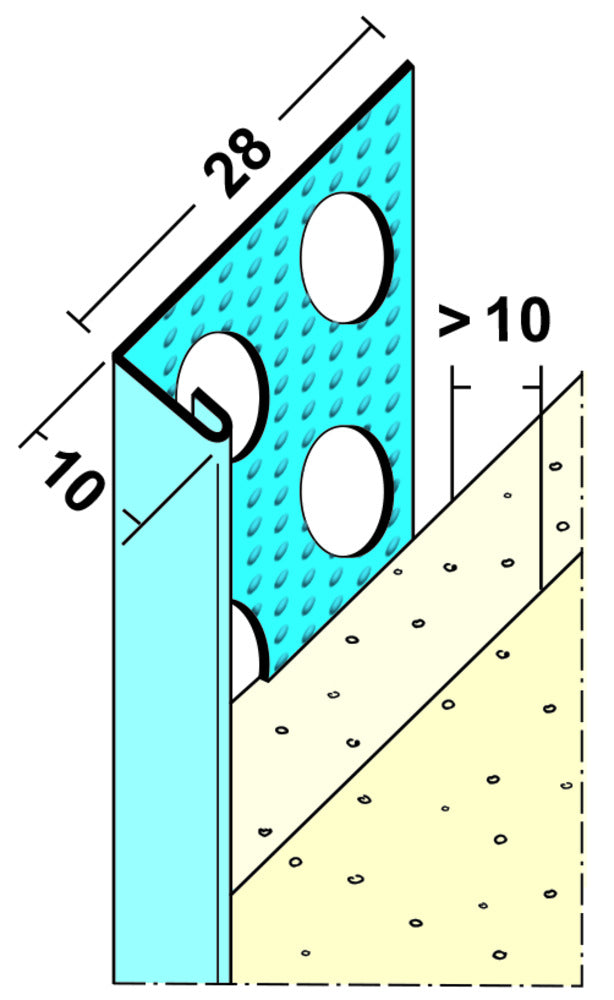 Slimgrip Stucstopprofiel SG1212 Alu-zink Stucdikte 10mm-821057