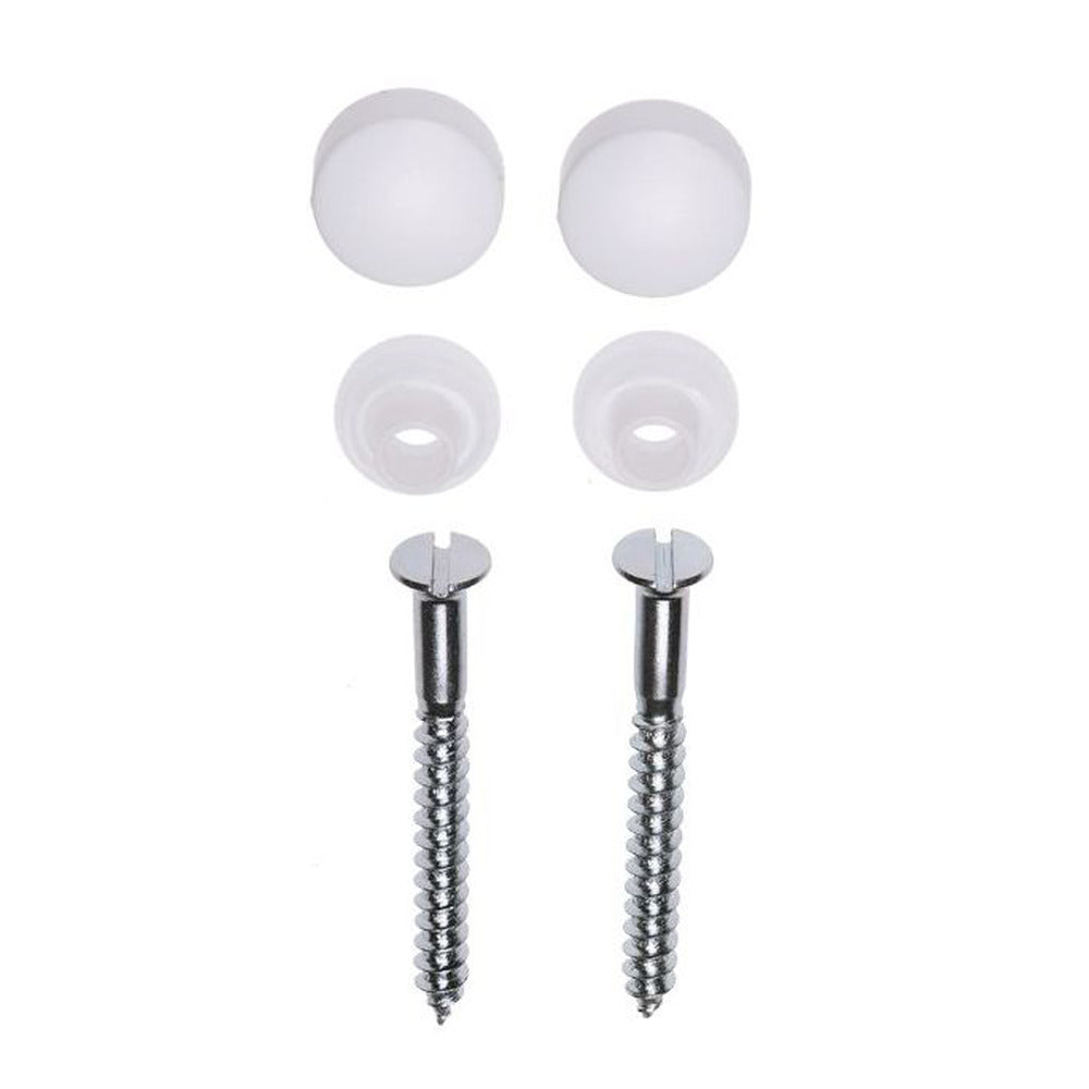 Riko Montageset Closet en Fontein Verzinkt Inclusief Afdekdoppen Wit 6x60mm-822858