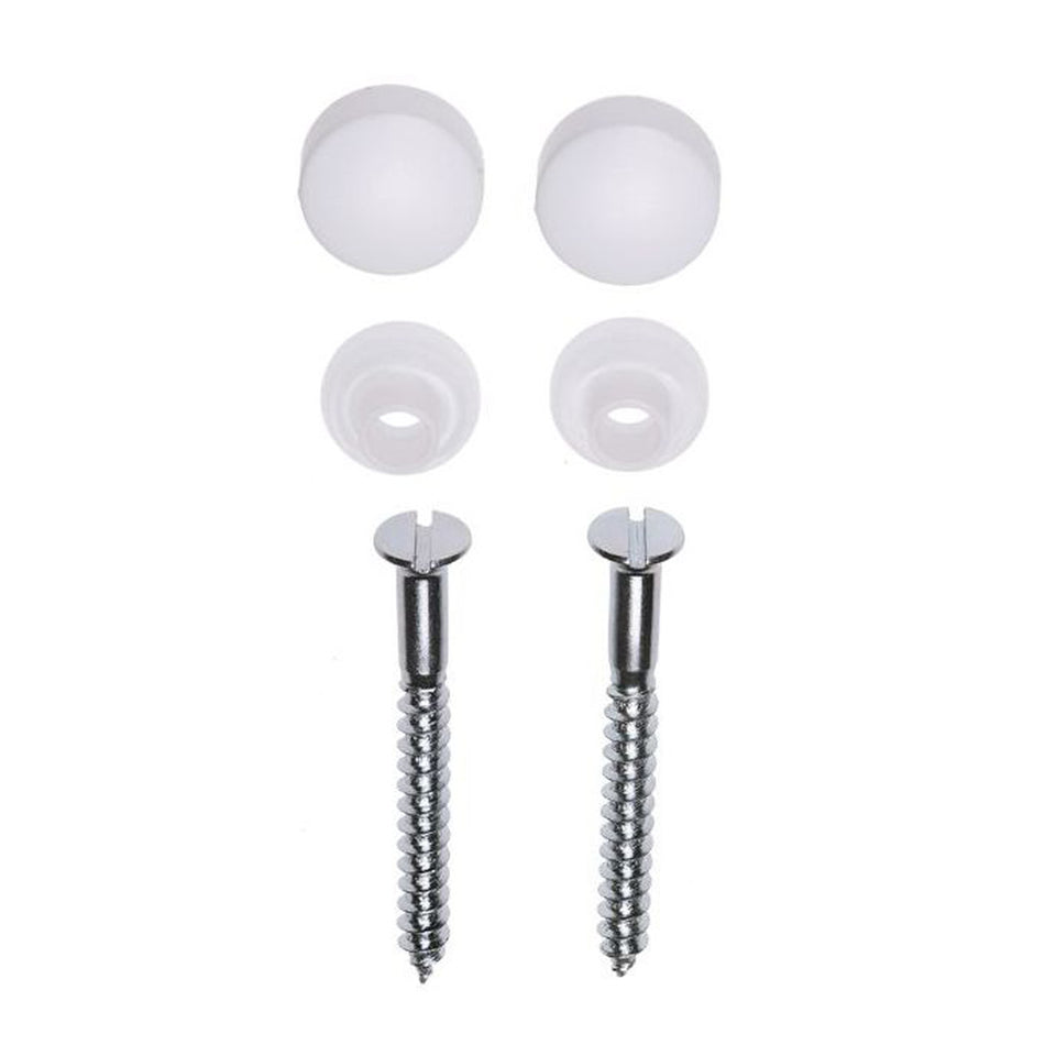 Riko Montageset Closet en Fontein Verzinkt Inclusief Afdekdoppen Wit 6x60mm-822858