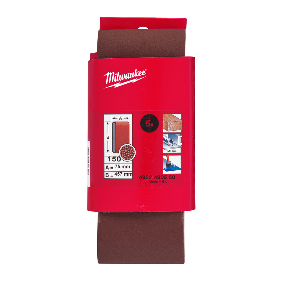 Milwaukee Schuurband 75x457mm 5st-823778