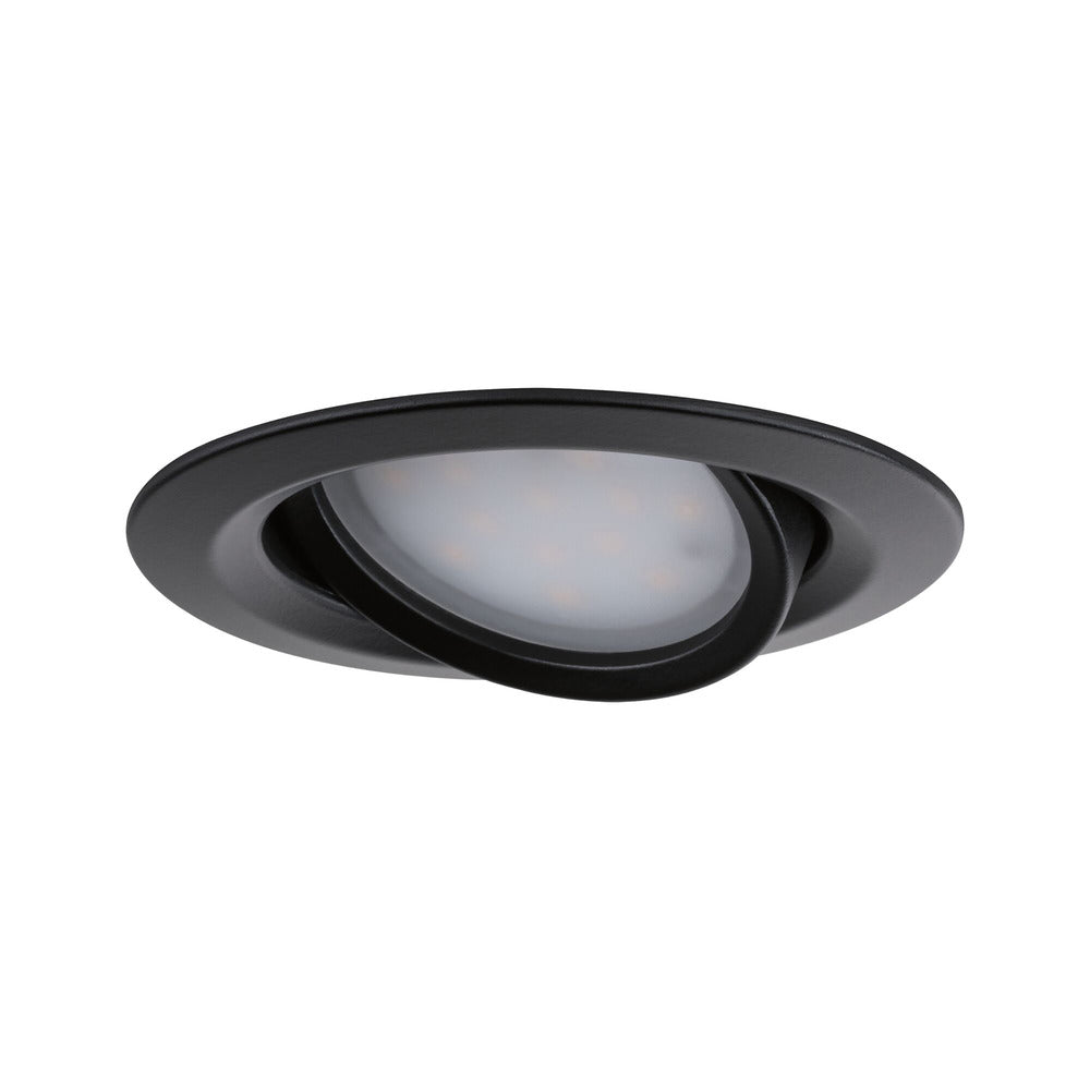 Paulmann Inbouwspot Nova Plus Mat Zwart Rond 6W Dimbaar Kantelbaar IP65-824739