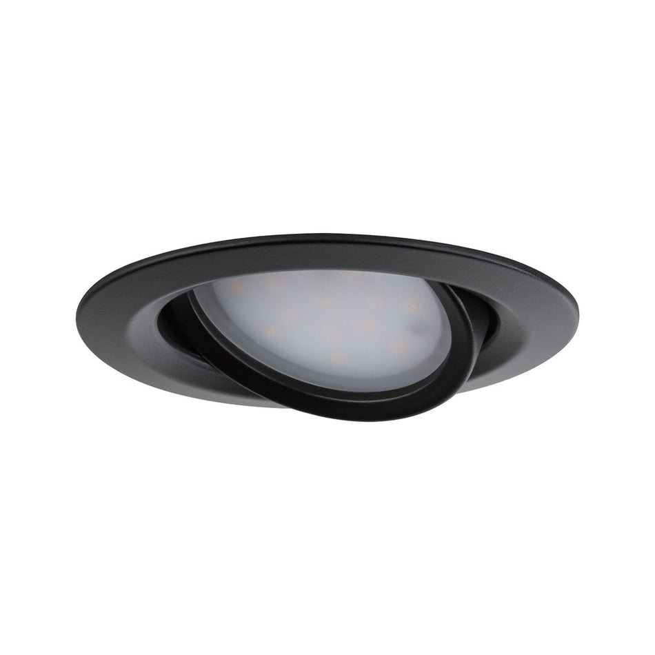 Paulmann Inbouwspot Nova Plus Mat Zwart Rond 6W Dimbaar Kantelbaar IP65-824739