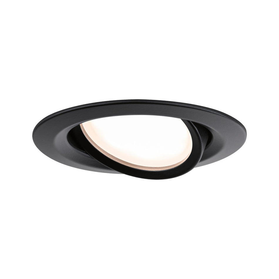 Paulmann Inbouwspot Nova Plus Mat Zwart Rond 6W Dimbaar Kantelbaar IP65-824739