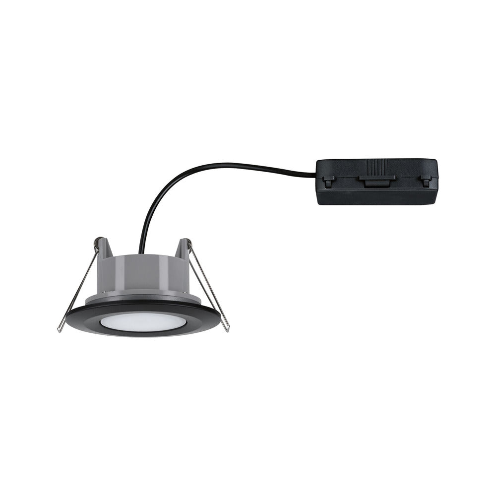 Paulmann Inbouwspot Calla Mat Zwart Rond 6W Kantelbaar IP65-824741