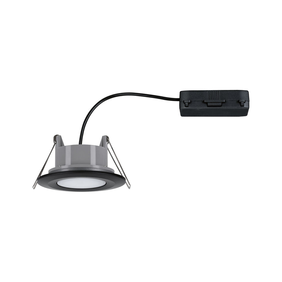 Paulmann Inbouwspot Calla Mat Zwart Rond 6W Kantelbaar IP65-824741