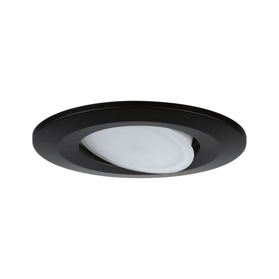 Paulmann Inbouwspot Calla Mat Zwart Rond 6W Kantelbaar IP65-824741