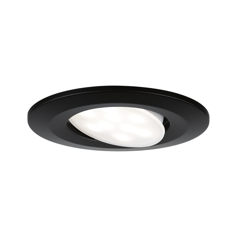 Paulmann Inbouwspot Calla Mat Zwart Rond 6W Kantelbaar IP65-824741