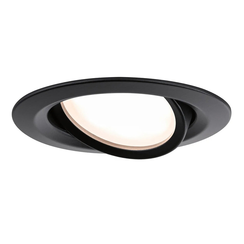 Paulmann Inbouwspot Nova Plus Zwart Rond 6W Kantelbaar 3st-824743