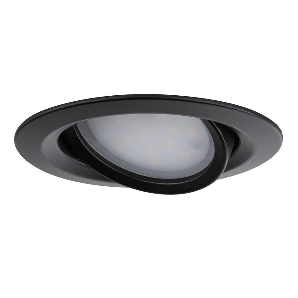 Paulmann Inbouwspot Nova Plus Zwart Rond 6W Kantelbaar 3st-824743
