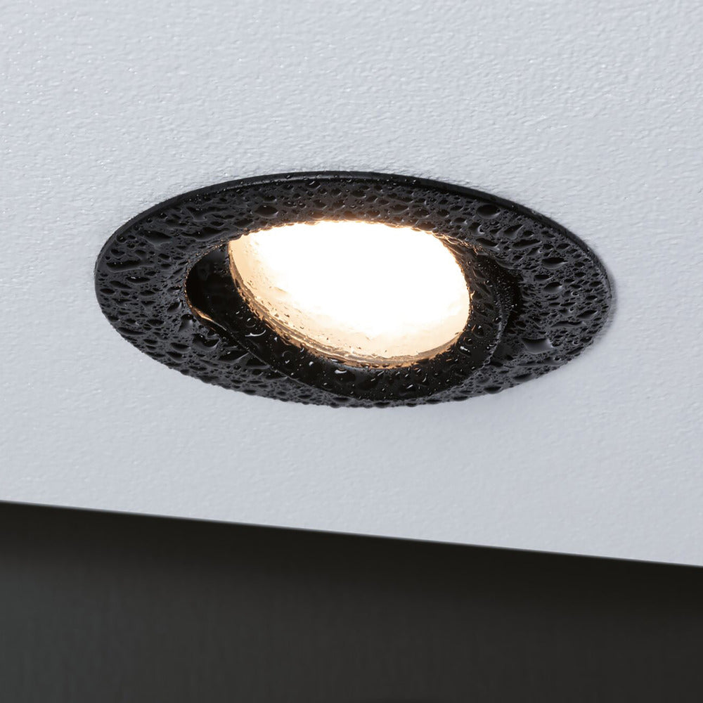Paulmann Inbouwspot Nova Plus Mat Zwart Rond 6W Dim Kantelbaar IP65 3st-824744