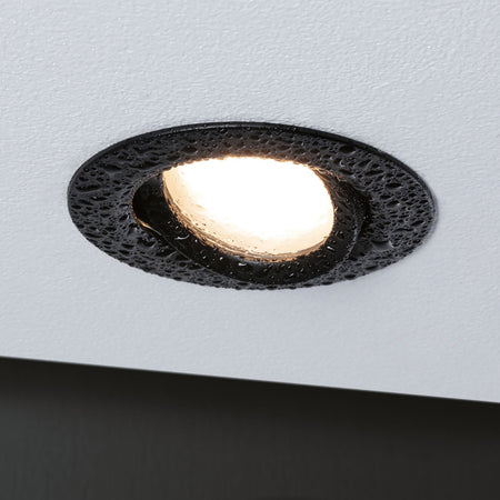Paulmann Inbouwspot Nova Plus Mat Zwart Rond 6W Dim Kantelbaar IP65 3st-824744