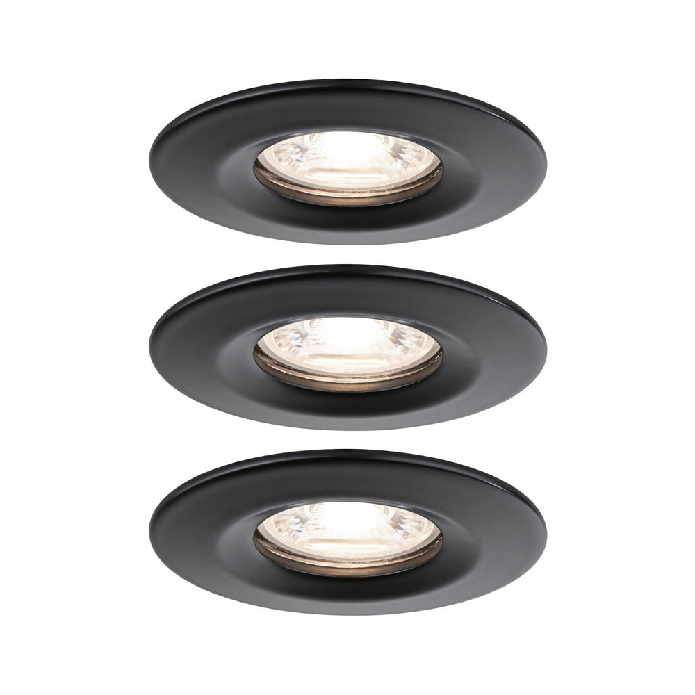 Paulmann Inbouwspot Nova Mini Mat Zwart Rond 4W IP44 3st-824746